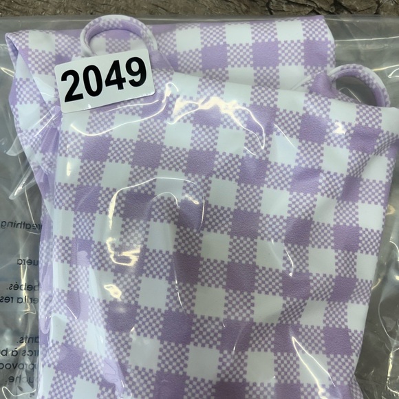 Skatie X amber fillerup Clark purple gingham print one piece swimsuit size Xs - Picture 8 of 8